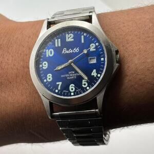 Silver Route 66 mens watch